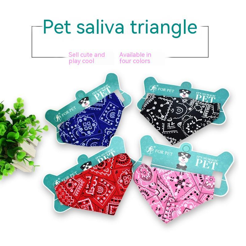KFX-2639933 Small Dog/Cat Polyester Triangle Scarf Collar - Pink, Black, Dark Blue, Bright Red