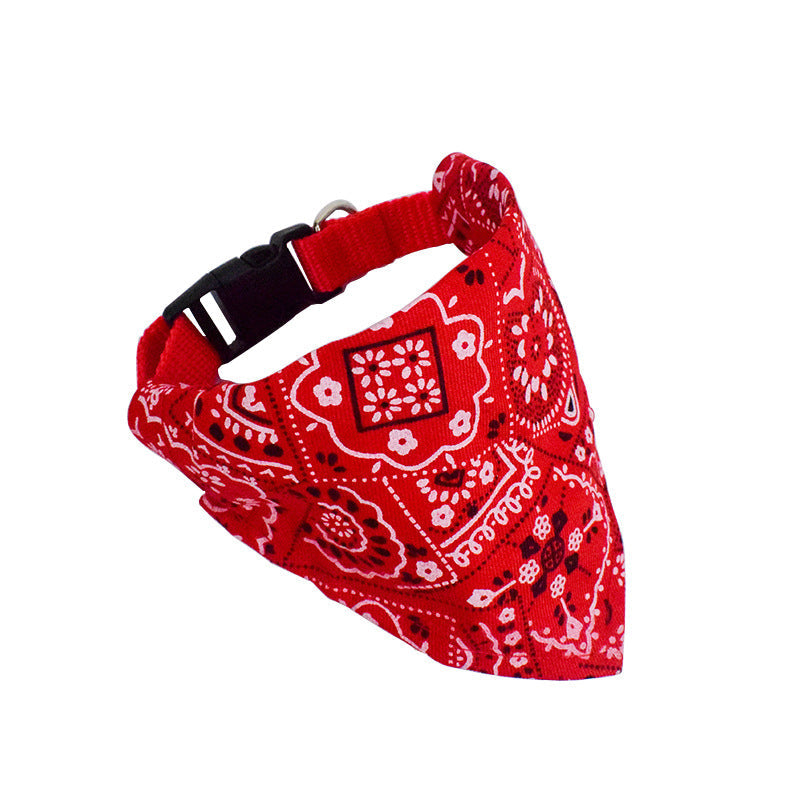 KFX-2639933 Small Dog/Cat Polyester Triangle Scarf Collar - Pink, Black, Dark Blue, Bright Red