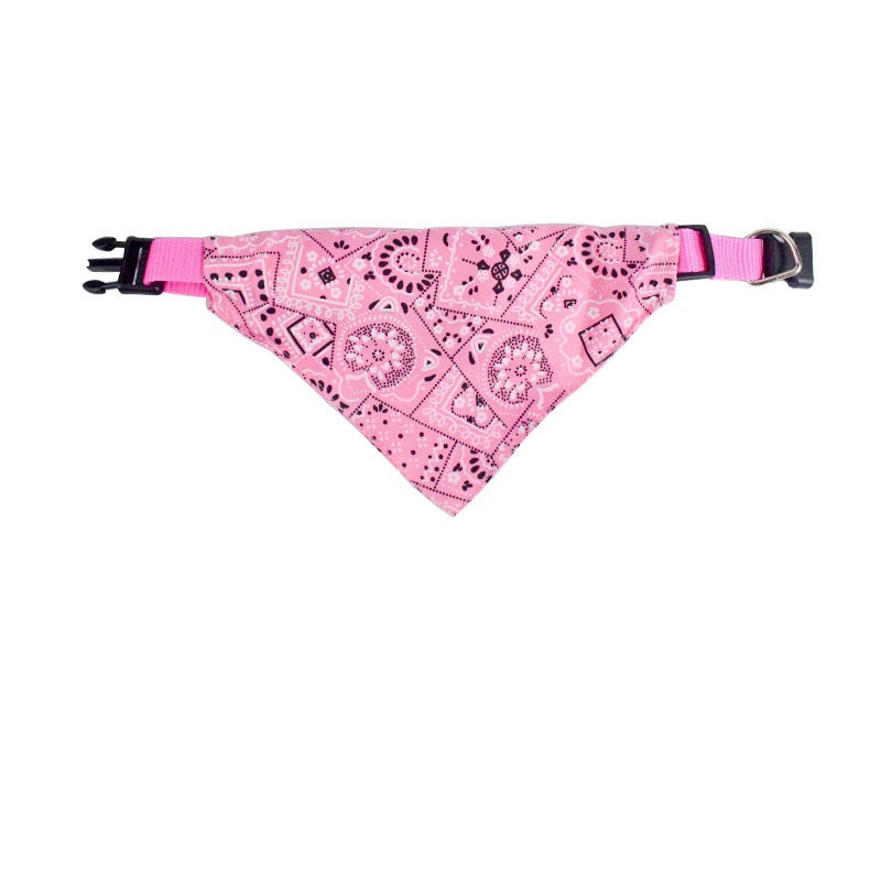 KFX-2639933 Small Dog/Cat Polyester Triangle Scarf Collar - Pink, Black, Dark Blue, Bright Red