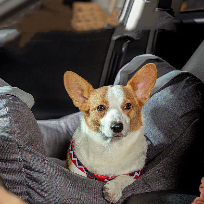 KFX-2640189 Multifunctional Car Kennel Seat Cushion for Pets Up to 10kg, Available in Gray and Brown