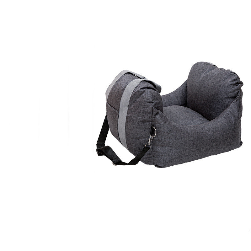KFX-2640189 Multifunctional Car Kennel Seat Cushion for Pets Up to 10kg, Available in Gray and Brown
