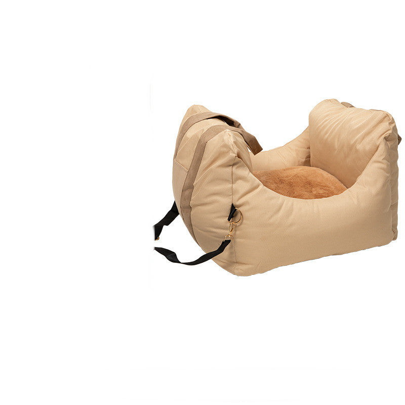 KFX-2640189 Multifunctional Car Kennel Seat Cushion for Pets Up to 10kg, Available in Gray and Brown