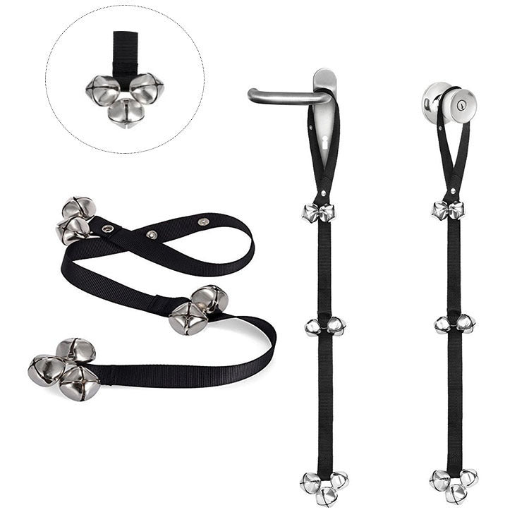 KFX-2643517 Dog Doorbell with Lanyard for Pet Training - 2.5m Cloth Leash with Bell