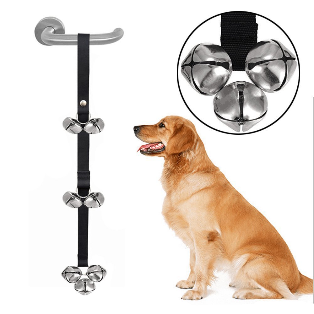 KFX-2643517 Dog Doorbell with Lanyard for Pet Training - 2.5m Cloth Leash with Bell