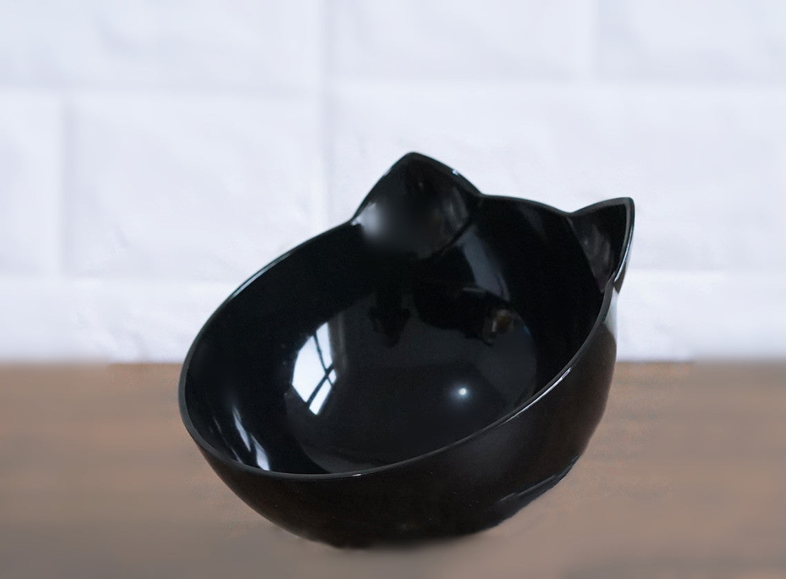 KFX-2643901 Transparent Cat Bowl with Inclined Design for Easy Eating and Comfort