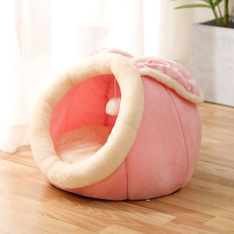 KFX-2647741 Cozy Semi-Enclosed Cat Nest for All Seasons in Various Colors and Sizes