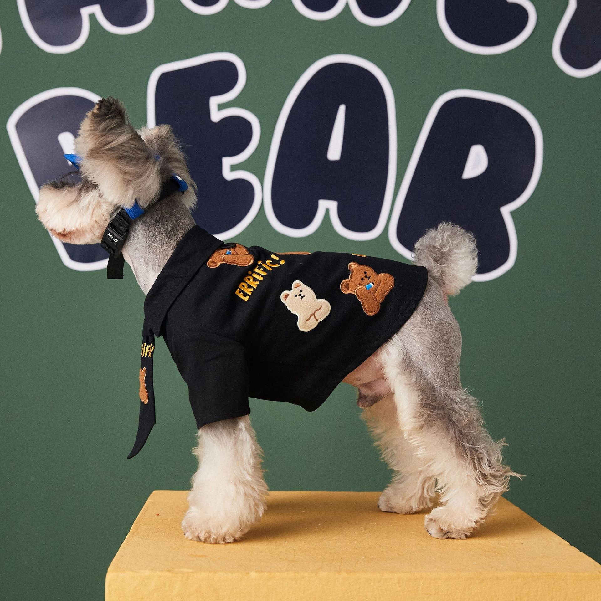 KFX-2647869 Trendy Cotton Shirt and Tie Set for Small to Medium-Sized Dogs