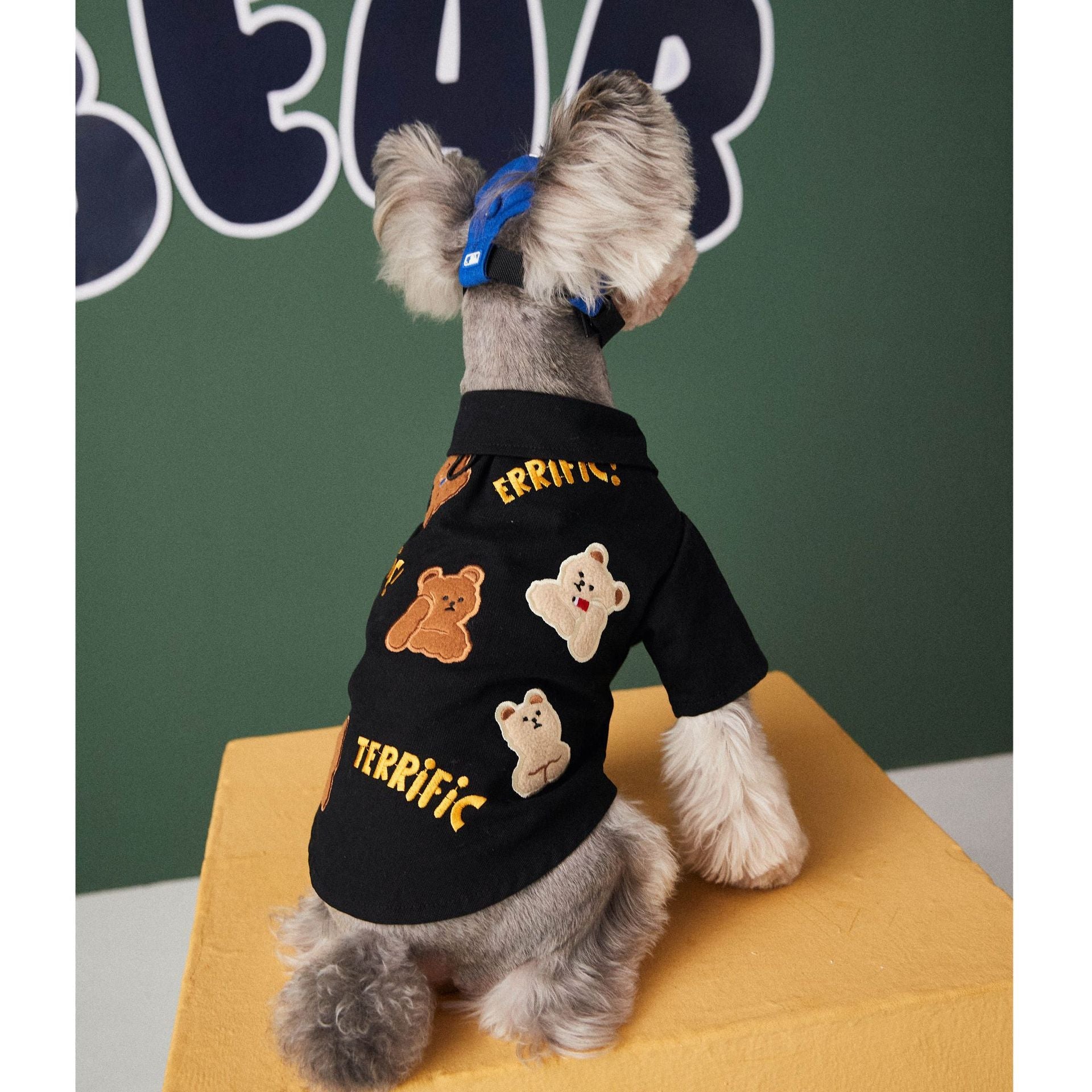 KFX-2647869 Trendy Cotton Shirt and Tie Set for Small to Medium-Sized Dogs