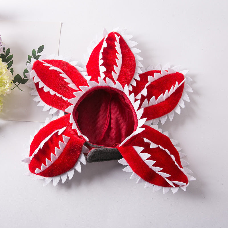 KFX-2648509 Cannibal Flower Fun Polyester Headgear for Cats in Multiple Sizes