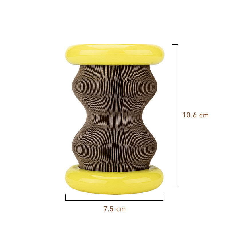 KFX-2649661 Corrugated Cat Scratching Wheel and Toy, Multi-functional TPR + ABS + Paper Board for Claw Grinding and Play