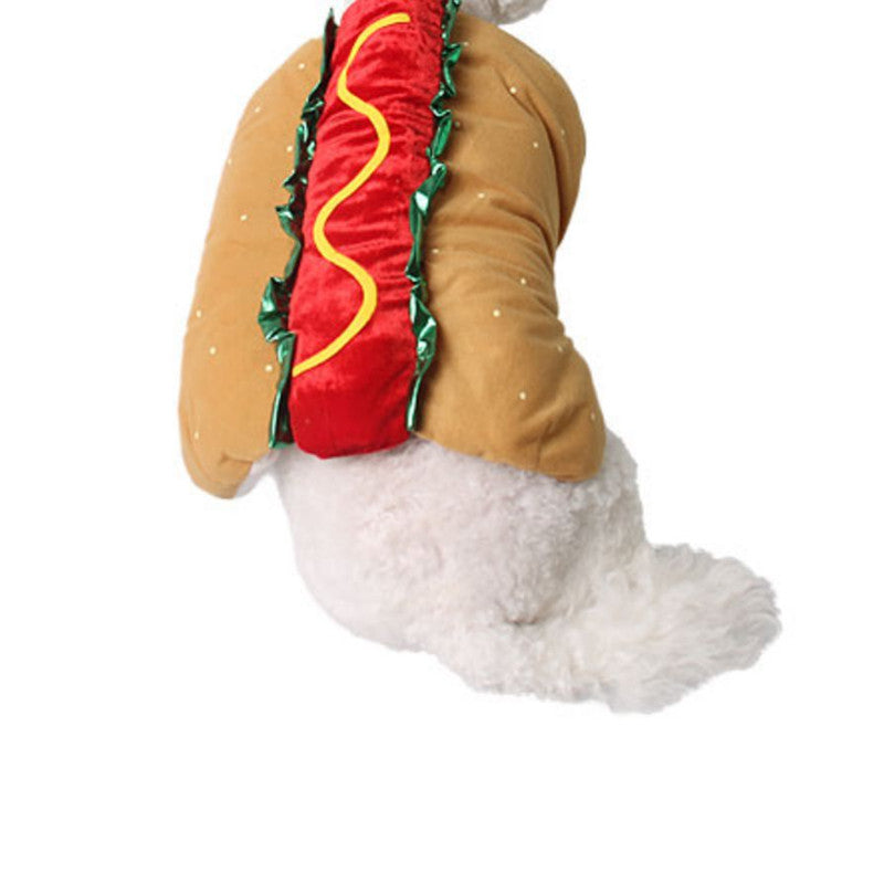 KFX-2653629 Cute Hot Dog Costume for Dogs and Cats - Fun Sandwich Outfit for Pets