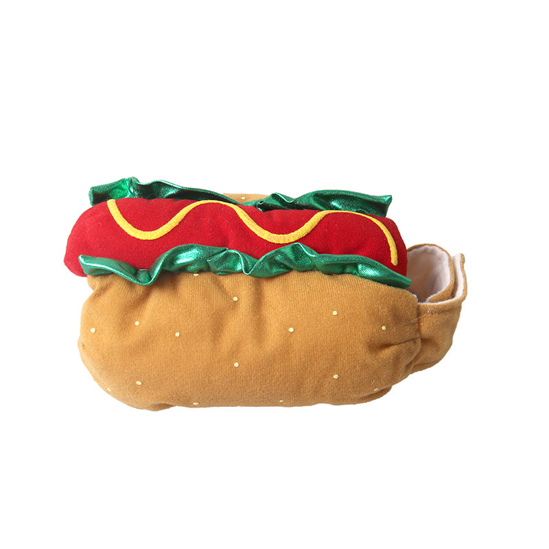 KFX-2653629 Cute Hot Dog Costume for Dogs and Cats - Fun Sandwich Outfit for Pets