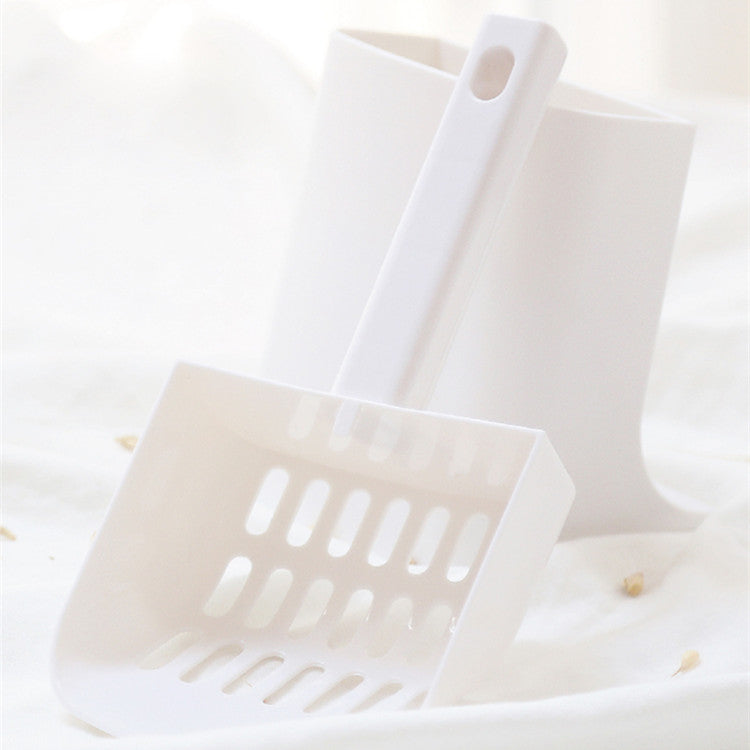 KFX-2655037 Sleek White Cat Litter Scoop Kit for Effortless Cleanup