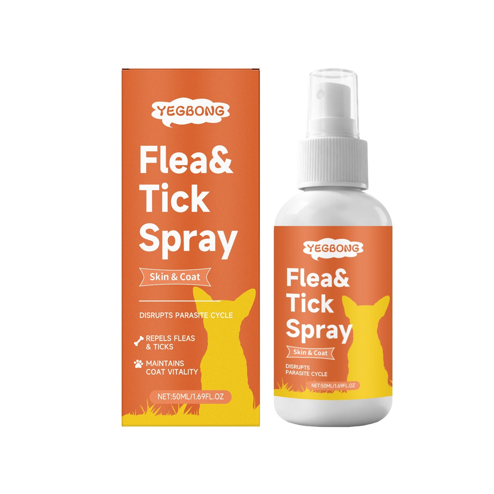 KFX-2657085 Natural Flea and Tick Prevention Spray for Dogs with Essential Oils