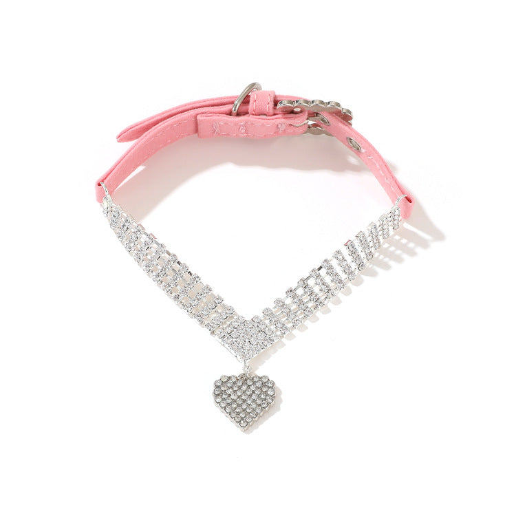 KFX-2659005 Fashion Simple Solid Color Collar and Leash for Dogs and Cats - Available in Green, Blue, Purple, Pink