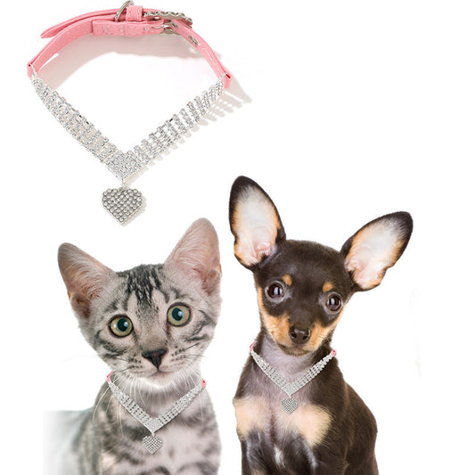 KFX-2659005 Fashion Simple Solid Color Collar and Leash for Dogs and Cats - Available in Green, Blue, Purple, Pink