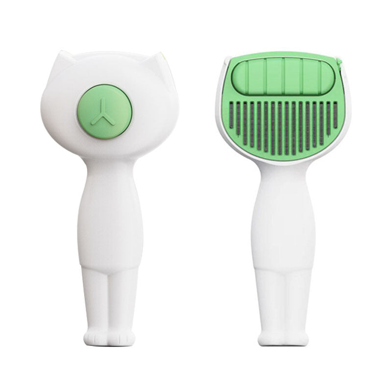 KFX-2660797 Pet Hair Removal Comb - One-Click Cleaning Tool, ABS & Stainless Steel, 179mm x 83mm x 51mm