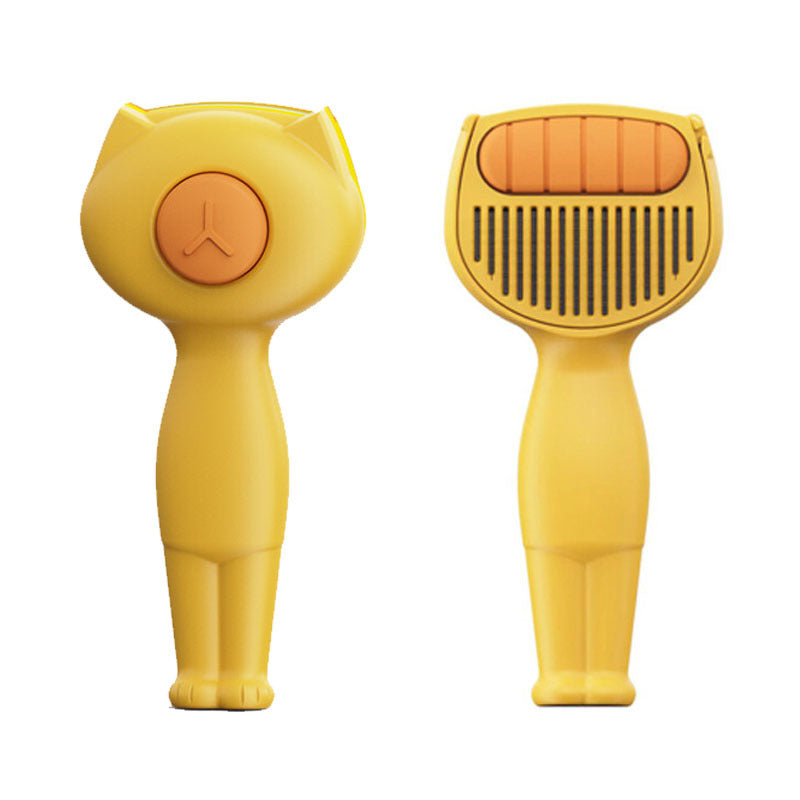 KFX-2660797 Pet Hair Removal Comb - One-Click Cleaning Tool, ABS & Stainless Steel, 179mm x 83mm x 51mm