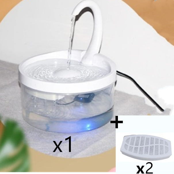 KFX-2661053 Swan Neck Automatic Pet Drinking Fountain with 2L Capacity and High-Efficiency Filtration System