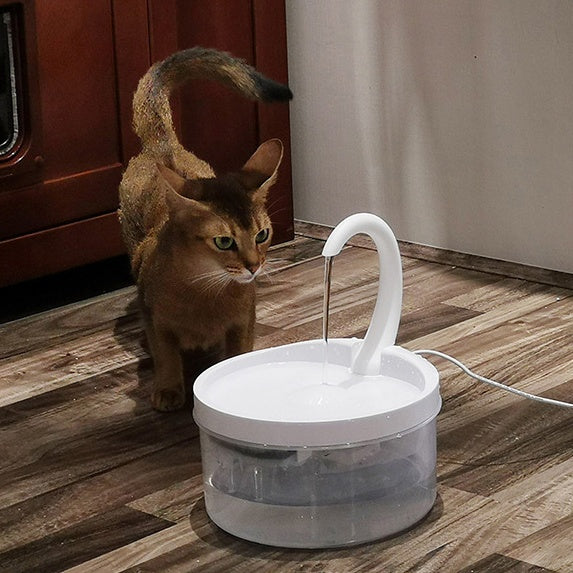 KFX-2661053 Swan Neck Automatic Pet Drinking Fountain with 2L Capacity and High-Efficiency Filtration System