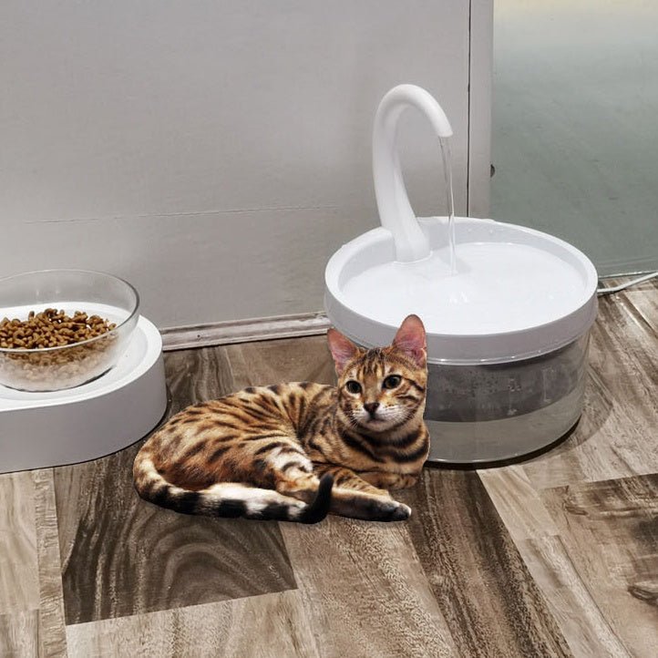 KFX-2661053 Swan Neck Automatic Pet Drinking Fountain with 2L Capacity and High-Efficiency Filtration System