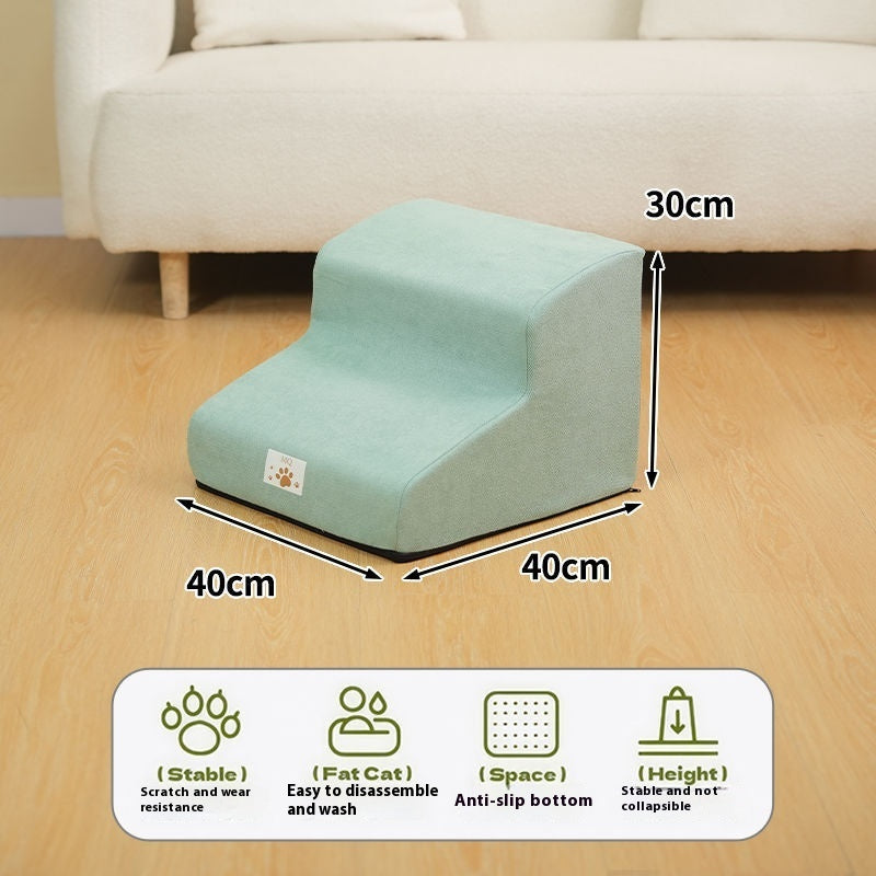 KFX-2666429 Pet Bed Stairs - Wooden Pet Bedside Ramp for Dogs