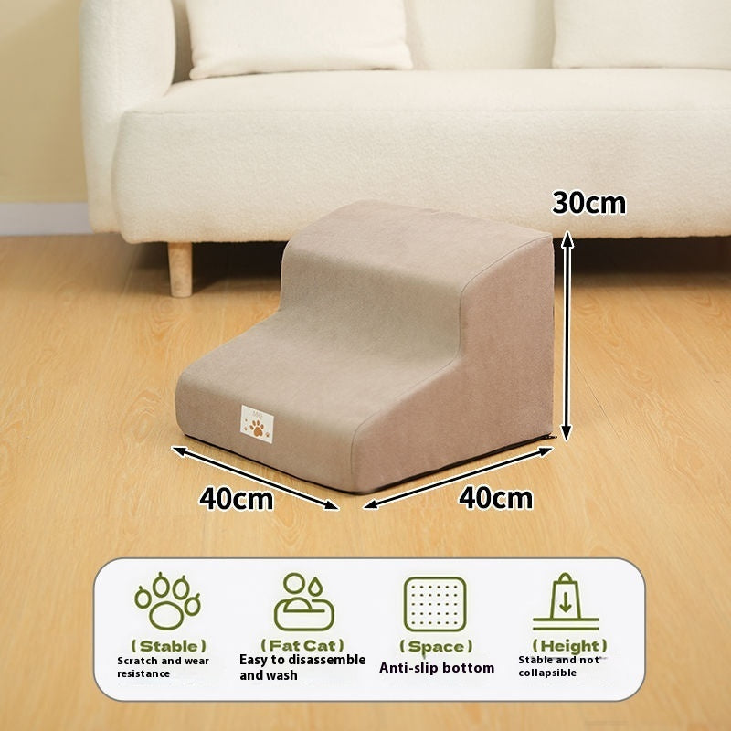 KFX-2666429 Pet Bed Stairs - Wooden Pet Bedside Ramp for Dogs