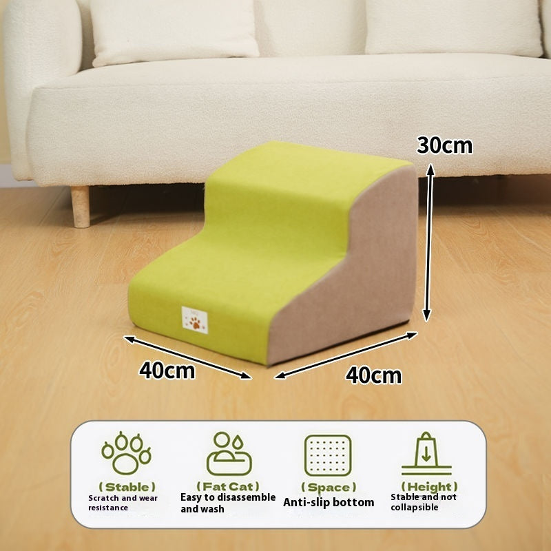 KFX-2666429 Pet Bed Stairs - Wooden Pet Bedside Ramp for Dogs