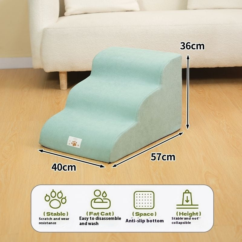 KFX-2666429 Pet Bed Stairs - Wooden Pet Bedside Ramp for Dogs