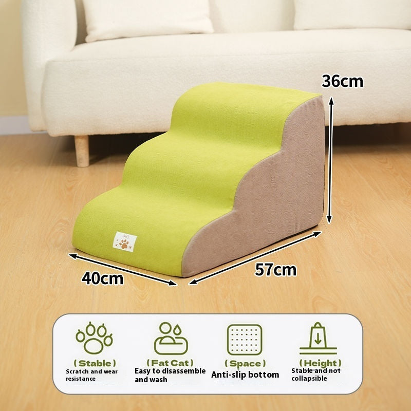 KFX-2666429 Pet Bed Stairs - Wooden Pet Bedside Ramp for Dogs