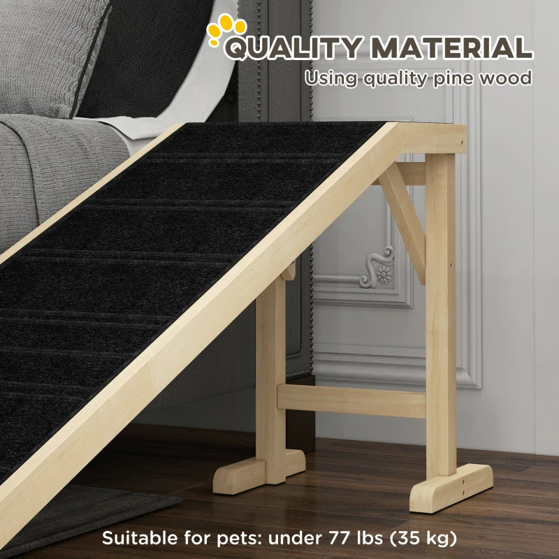 KFX-2669117 Dog Ramp for Bed with Non-Slip Carpet and Flat Top Platform for Easy Access