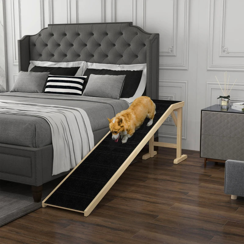 KFX-2669117 Dog Ramp for Bed with Non-Slip Carpet and Flat Top Platform for Easy Access