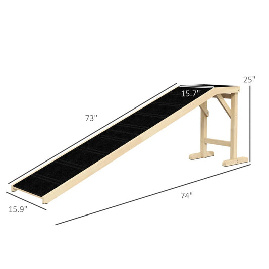 KFX-2669117 Dog Ramp for Bed with Non-Slip Carpet and Flat Top Platform for Easy Access