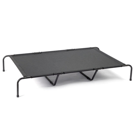 KFX-2669373 Elevated Dog Bed with Textilene Mesh and Powder-Coated Steel, Ideal for Indoor and Outdoor Use