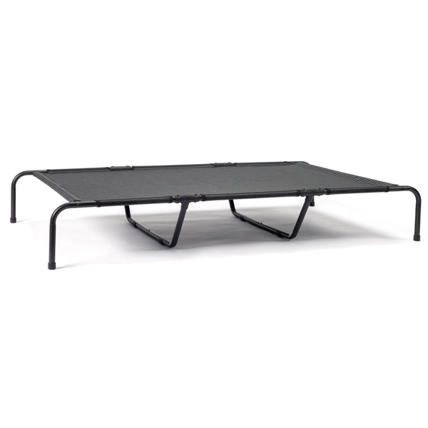 KFX-2669373 Elevated Dog Bed with Textilene Mesh and Powder-Coated Steel, Ideal for Indoor and Outdoor Use