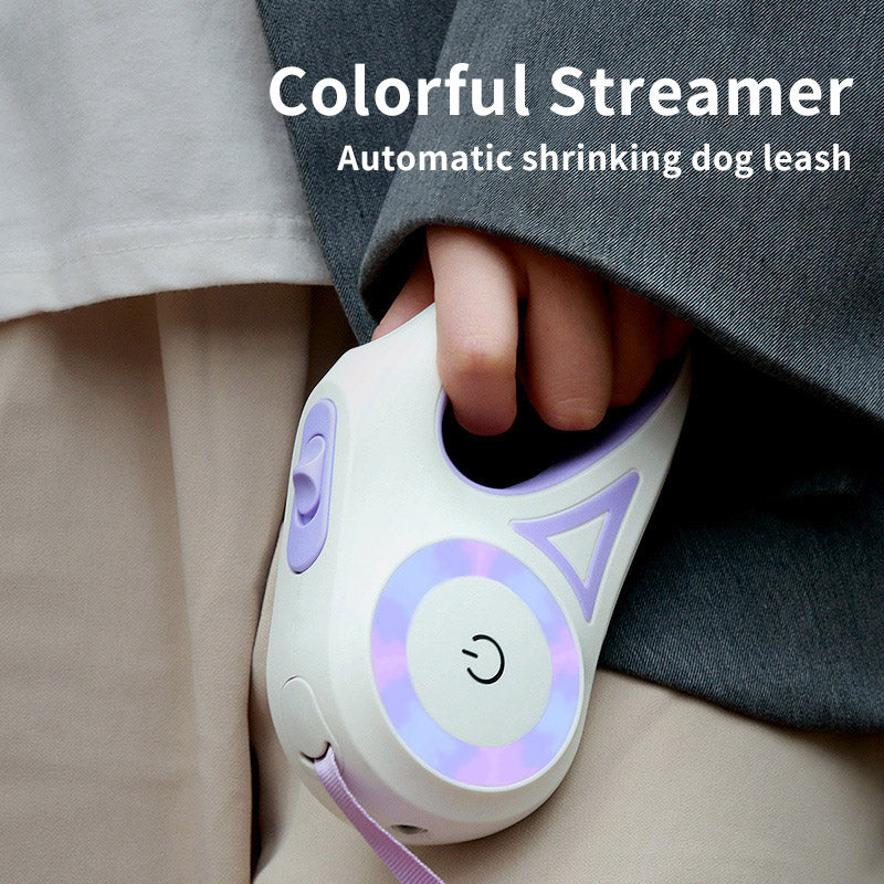 KFX-2670525 Retractable Dog Leash with Collar - Automatic Traction Rope for Small to Large Pets