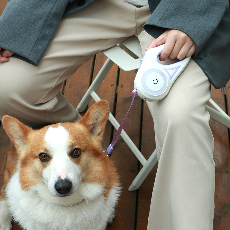 KFX-2670525 Retractable Dog Leash with Collar - Automatic Traction Rope for Small to Large Pets