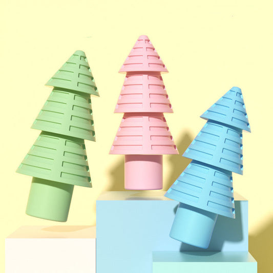 KFX-2671549 Medium TPR Christmas Tree Chew Toy for Pets - Available in Blue, Pink, Green