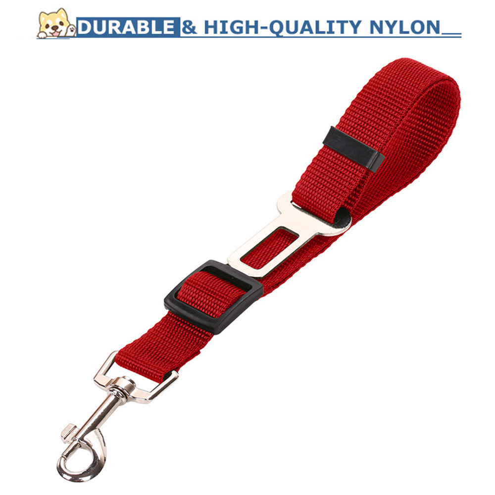 KFX-2672189 Adjustable Nylon Seat Belt for Dogs - Black, Red, Blue, Purple, Green - 2.5 * 70cm