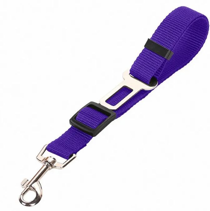 KFX-2672189 Adjustable Nylon Seat Belt for Dogs - Black, Red, Blue, Purple, Green - 2.5 * 70cm