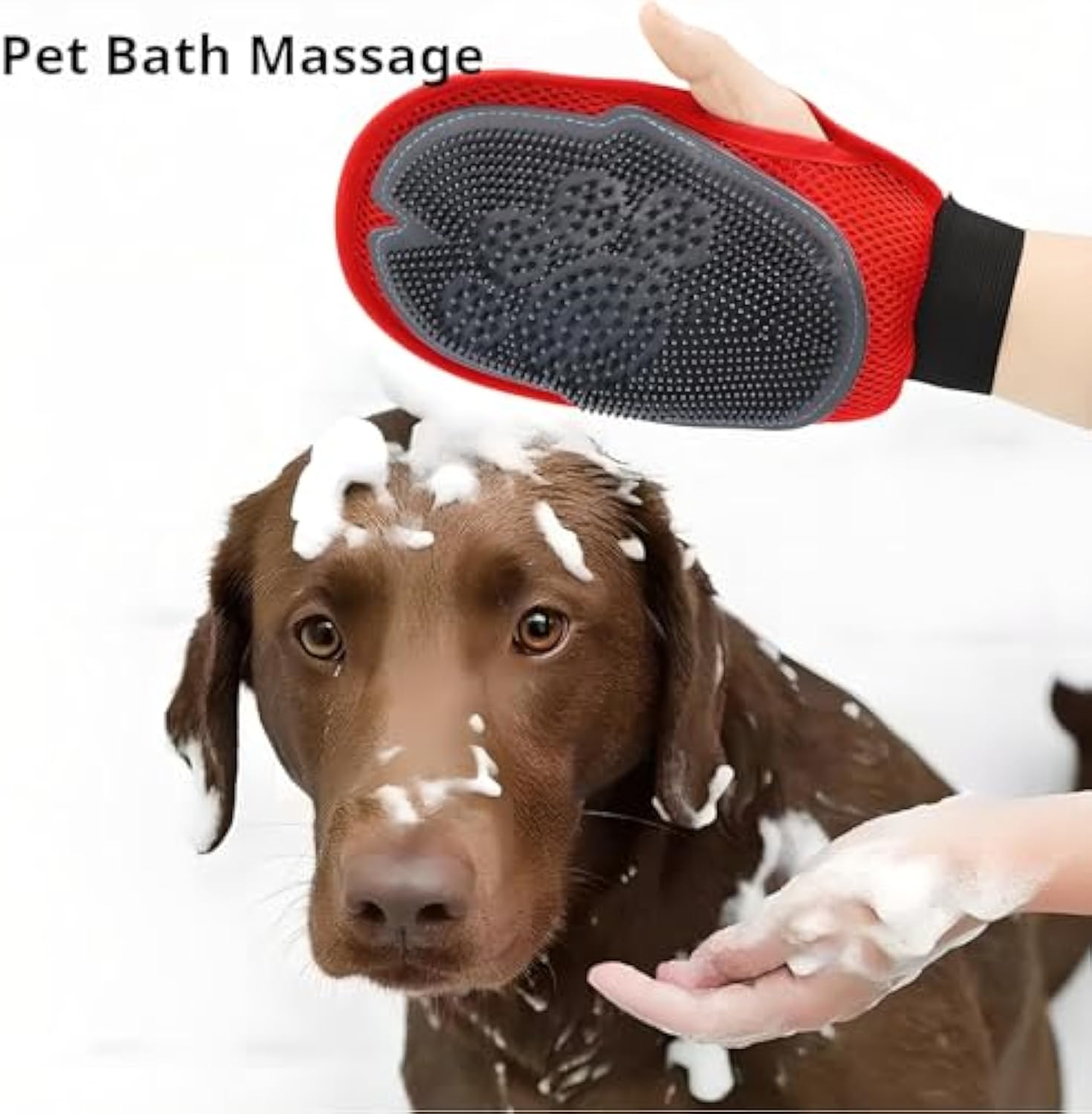 KFX-2673981 Pet Bathing Glove & Grooming Mitten for Easy Hair Removal and Cleaning