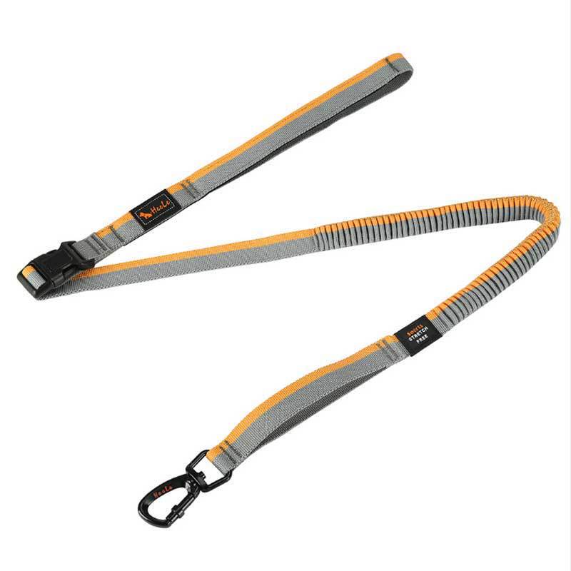 KFX-2676285 Durable Nylon Dog Walking Traction Belt with Adjustable Length, Red/Yellow