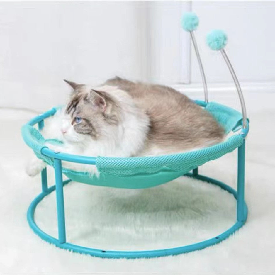 KFX-2676541 Universal Cat Nest with Moisture-Proof Base and Easy Disassembly, Stainless Steel Frame, Available in Multiple Colors