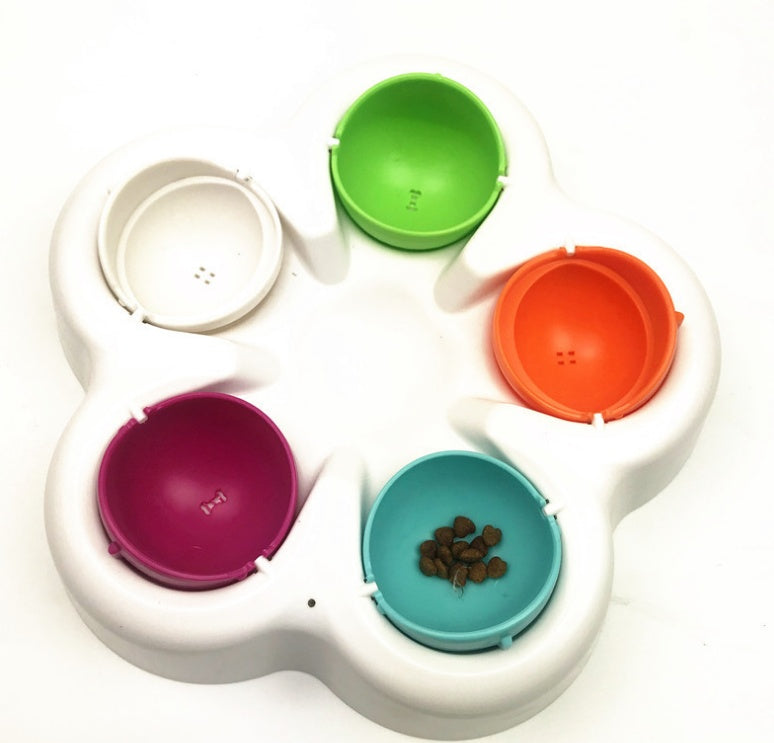 KFX-2676669 Interactive Slow Feed Bowl for Pets - Durable PP Material for Engaging Mealtime