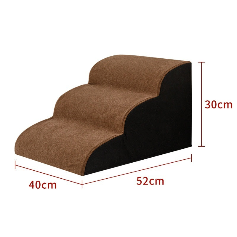 KFX-2679741 Wooden Pet Stairs for Dogs - Removable and Washable Bed Steps