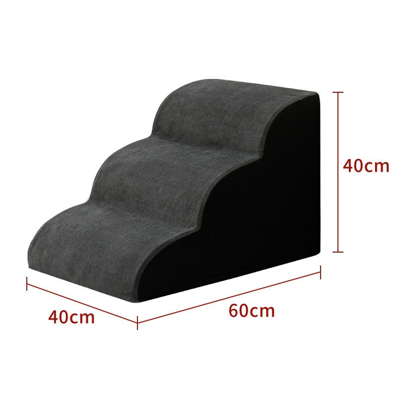 KFX-2679741 Wooden Pet Stairs for Dogs - Removable and Washable Bed Steps