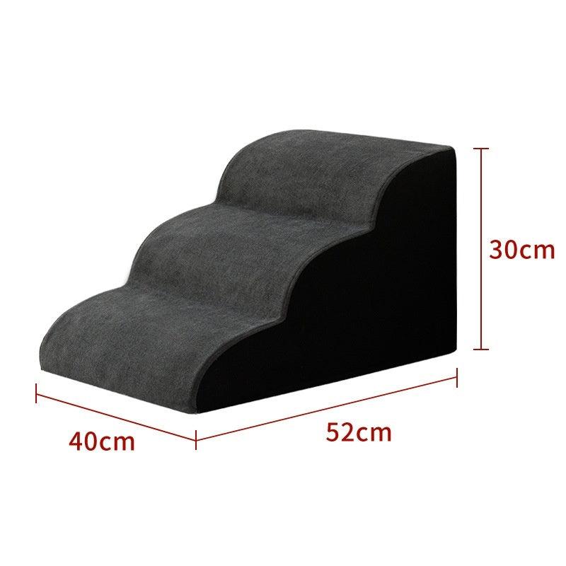 KFX-2679741 Wooden Pet Stairs for Dogs - Removable and Washable Bed Steps