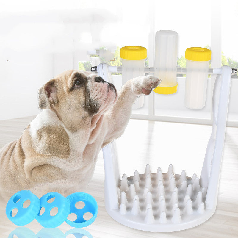 KFX-2680253 Interactive Slow Feeder Pet Bowl in Blue, Yellow, and Pink – Designed to Prevent Overeating and Boredom