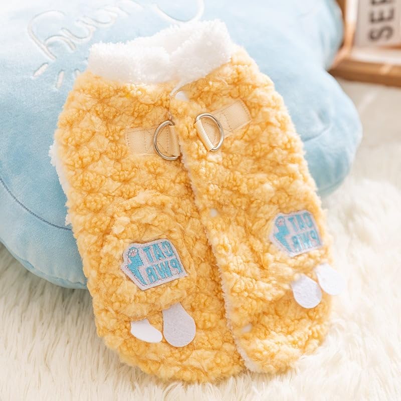 KFX-2681021 Cozy Winter Dog Jacket with Soft Fleece Lining and Playful Patch Design for Small to Medium Dogs