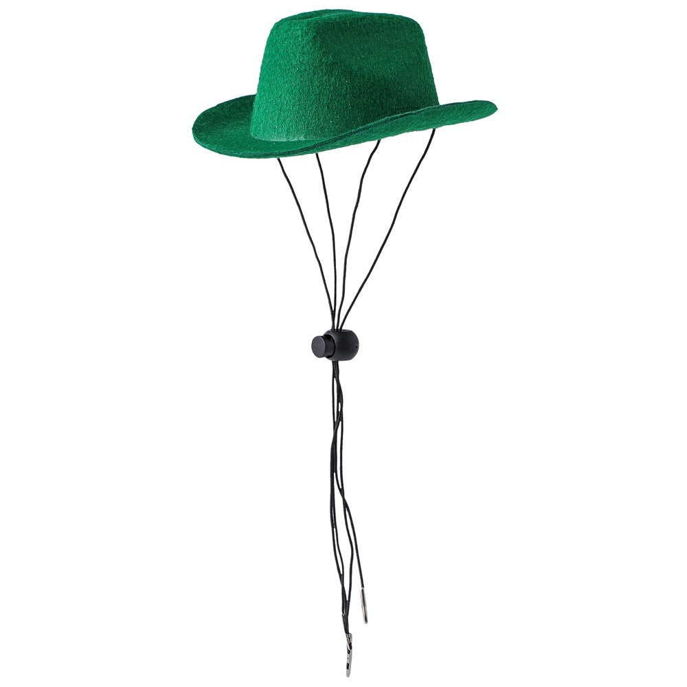 KFX-2681277 Cowboy-Style Pet Hat for Dogs and Cats - Adjustable with Non-Woven Fabric, Available in Multiple Colors